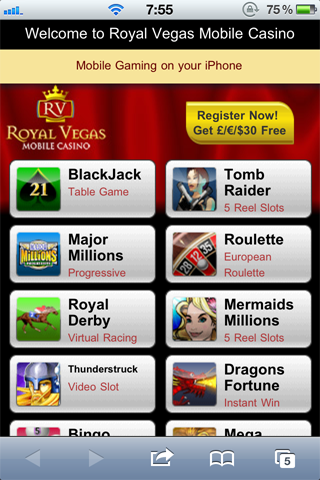 Royal Vegas Android for Mobile